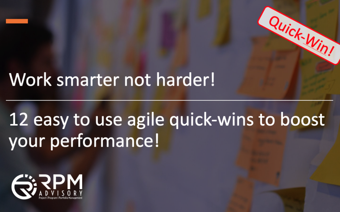 Agile QuickWins gefällig? Die folgenden agilen Prinzipien und Methoden